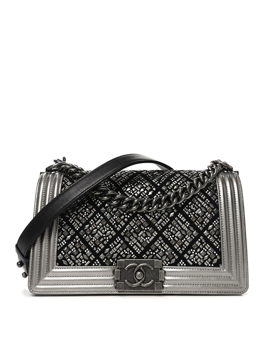 Chanel Jersey Embroidered Medium Boy #371641C34B